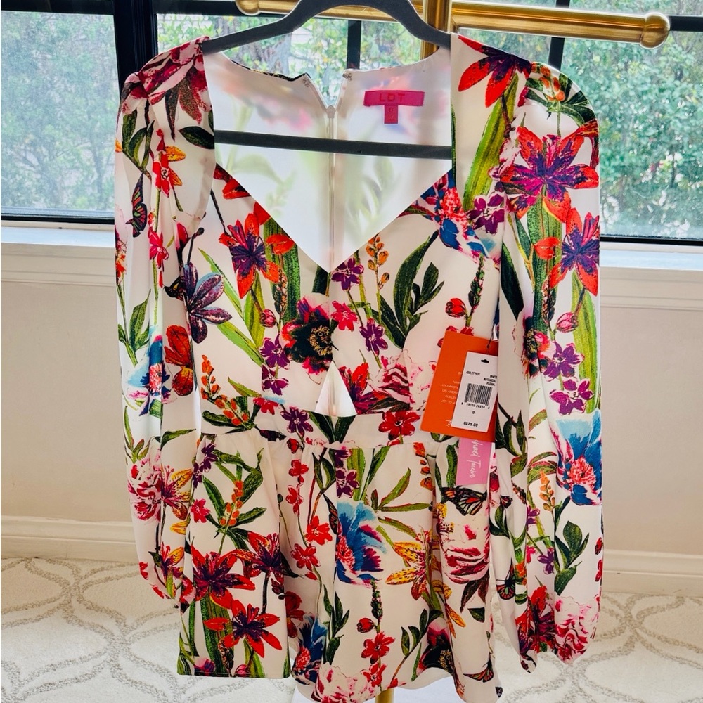 NWT LTD floral cutout romper